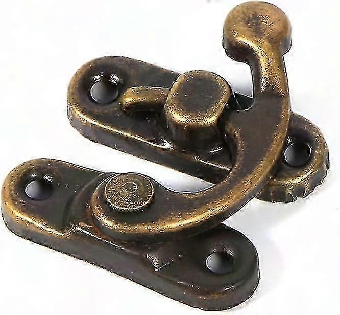 12 Antike Hakenverschlüsse Links/rechts Mit Schrauben, Hornverschluss Für Diy-holzkisten, Schmuckkästchen-dekoration, Dekorative Weintruhe Als Geschenk (links - Dunkelbronze)