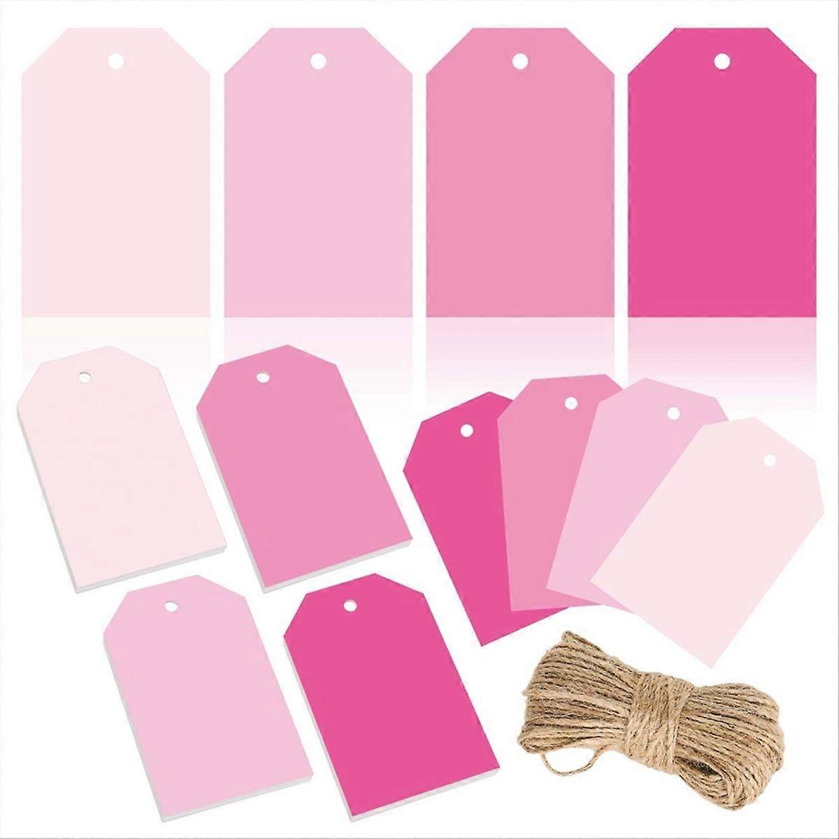 Geschenkanhänger Aus Terrakotta, 4 Einfarbige Farbverläufe, Rosa Anhänger Zum Aufhängen, Sortiment An Dekorativen Anhängern Für Pakete, 4er-set, Matte Oberfläche, Bohème-stil, Perfekt Zum Verpacken Vo