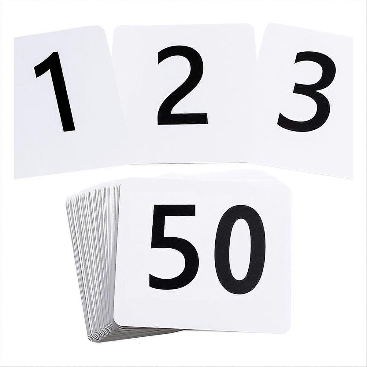 Tischnummern 1-50, 50 Stück, 3,7 X 4 Zoll, Tischmarkierungen Für Empfänge, Hochzeiten Und Veranstaltungen, Stabile Tischnummern Aus Pappe, Nummerierte Tischetiketten, Praktische Tischdekoration.