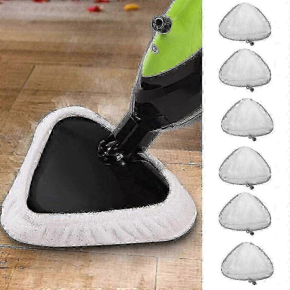 Set Mit 6 Mikrofaserpads Für Dampfreiniger, Kompatible Ersatz-bodenreinigungstücher, Wiederverwendbare Tücher Für Dampfreiniger, 6er-packung