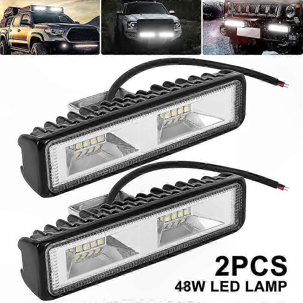 2er-pack Runde Led-arbeitsscheinwerfer, 480 W, 6000 K, 5000 Lm, Ip68 Wasserdicht, Für Geländewagen, Suv, Lkw Und Transporter