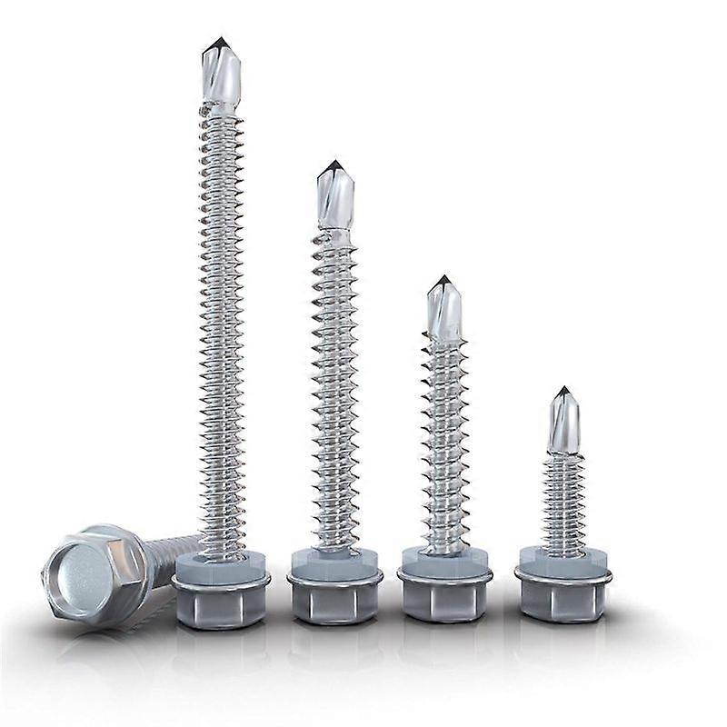 Selbstbohrende Schrauben Für Metall, 80 Stück, Größen 12 X 1 Zoll Bis 2-1/2 Zoll, Befestigungsset Aus Edelstahl, Ideal Für Blech- Und Metallkonstruktionsmontagen, Für Den Professionellen Einsatz Und H