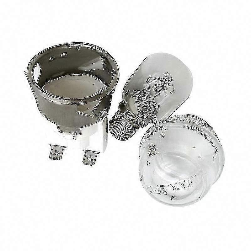 Hochtemperatur-ofenlampe 500°c Mit Fassung, 220-240v, 2er-pack, Extrem Hitzebeständig Für Herd Und Backofen, Langlebige Beleuchtung Für Den Hausgebrauch.