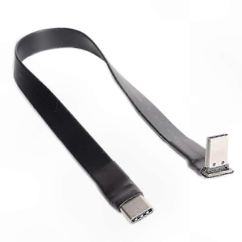 90°-winkel-usb-c-zu-usb-c-verlängerungskabel, 3a 10gbit/s Flachbandkabel, Fpc-adapter Für Fpv-drohnen, 0,5 M Flexible Länge, Stabile Verbindung
