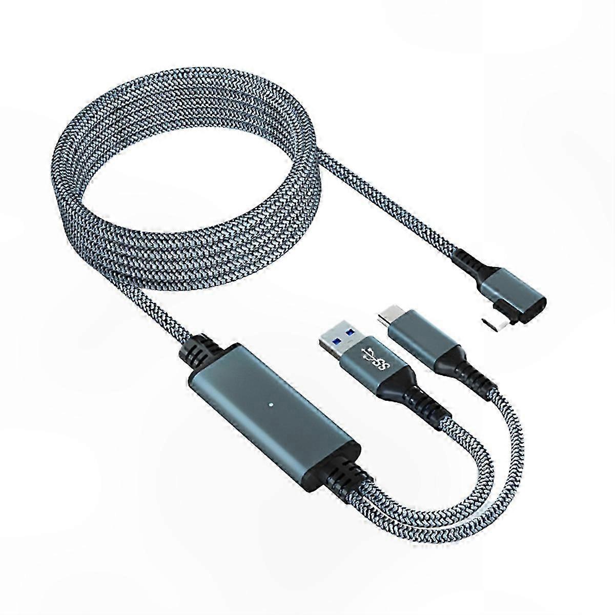5 M Usb-c-zu-usb-c-vr-kabel Für Quest 3, 2 A Schnellladung, 5 Gbit/s Übertragungsrate, Kompatibel Mit Virtual-reality-headsets
