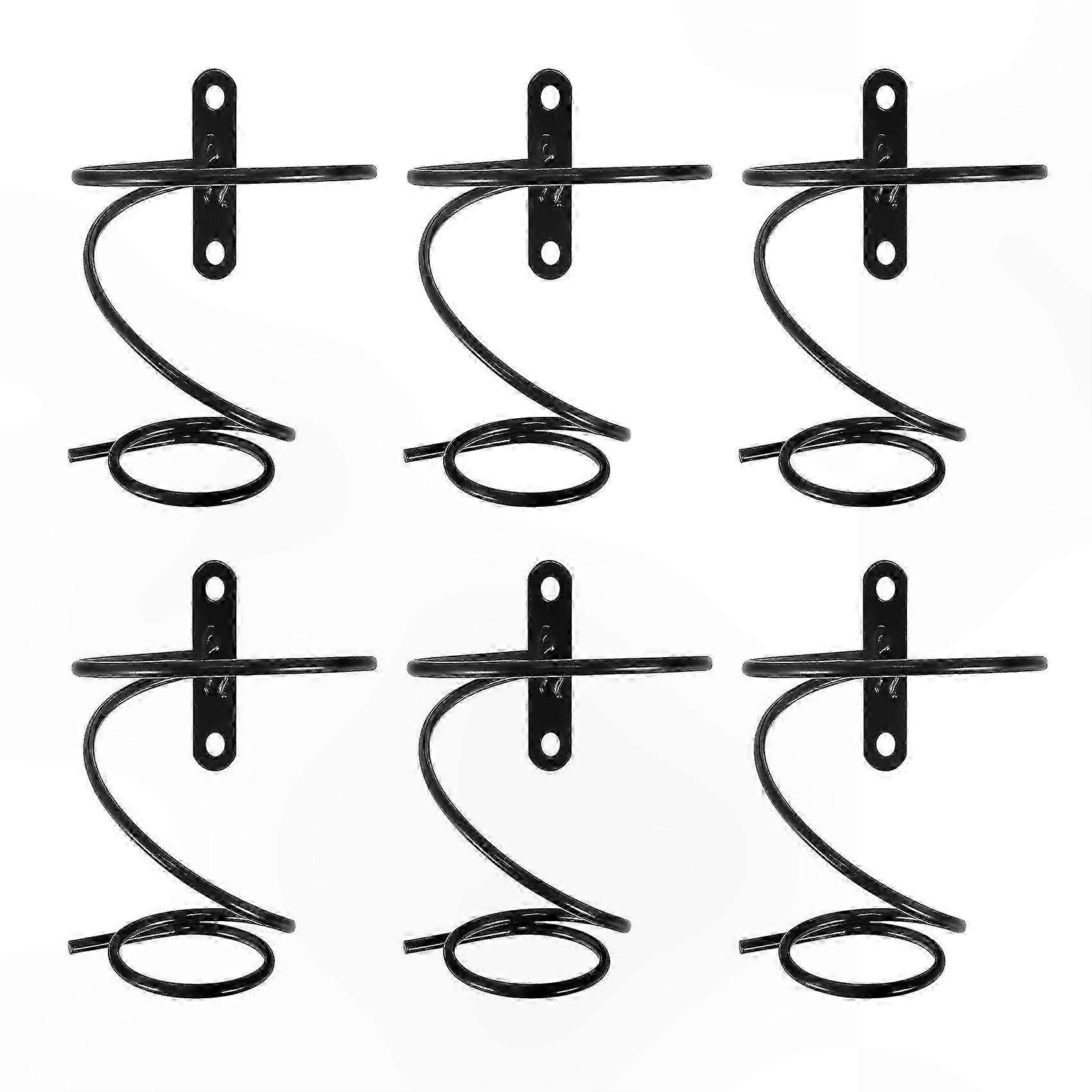 Set Mit 6 Wandmontierten Weinregalen Aus Metall Zur Präsentation Von Rotweinen, Inklusive Aufhängevorrichtung Und Schrauben