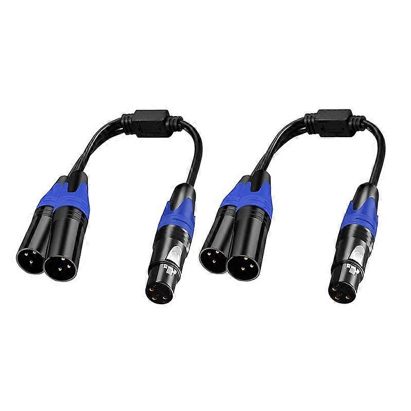 Xlr-splitterkabel, Y-adapter 1 Xlr-buchse Auf 2 Xlr-stecker, 2er-pack, Für Mikrofon Und Mischpult, Professionelle Audioverbindung, Robust Und Zuverlässig.