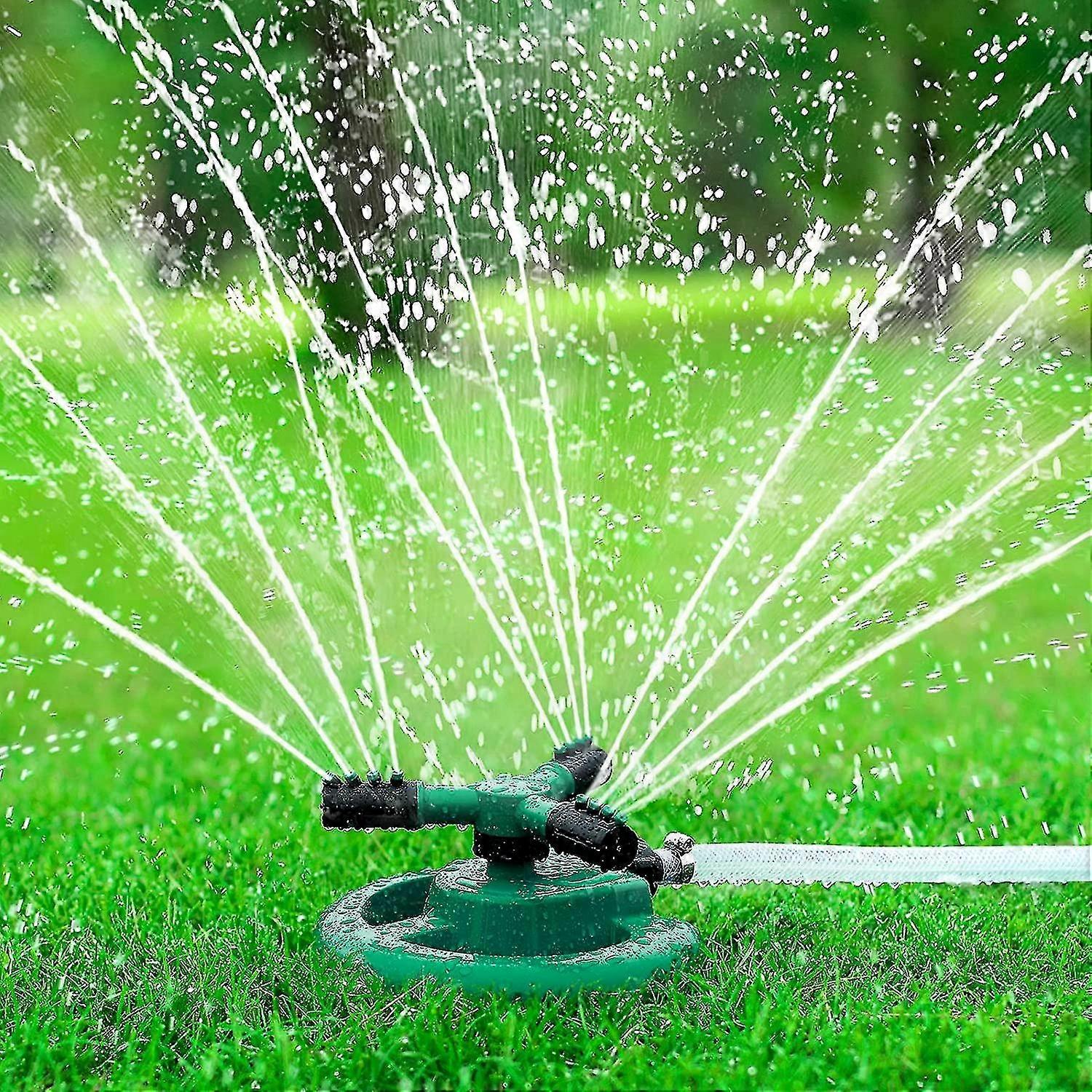 360° Drehbarer Gartensprenger Mit 3 Verstellbaren Wasserarmen Zur Bewässerung Von Rasen Und Grundstücken