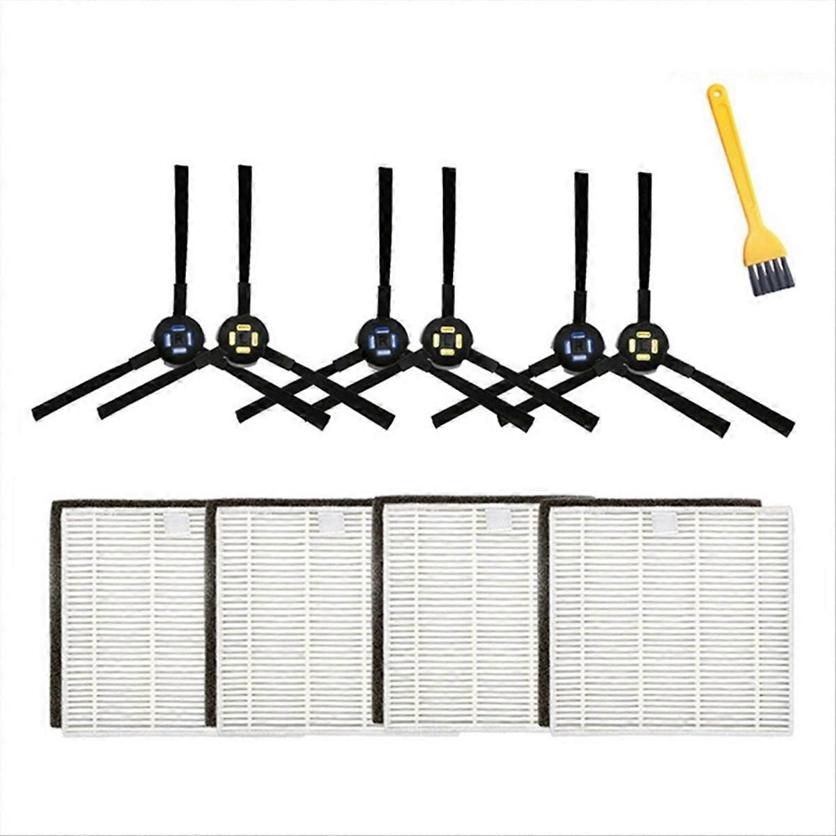 Seitenbürste + Ersatzfilter Für Staubsauger Der Modelle V8, V8s Plus, X750, X800, X785 Und V80 Max, Komplettes Reinigungsset, Ersatzteile, Kompatibles Zubehör, 2 Rotierende Bürsten Und 1 Hepa-filter,
