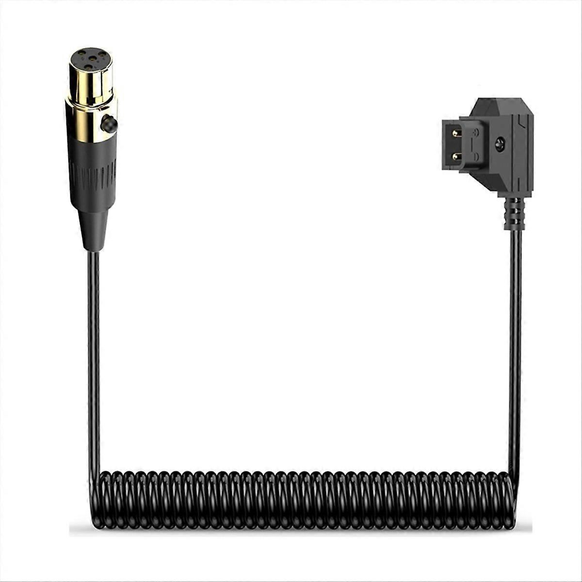 D-tap-stecker-spiralkabel Auf Mini-xlr-4-pin-buchse, Professioneller Kameraanschluss, Spiralförmig, Robust, Kompatibel Mit Videozubehör, Flexible Länge, Ideal Für Studio- Und Außeneinsatz.
