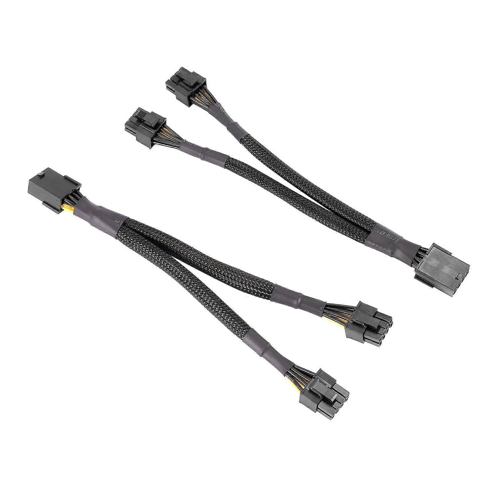 2 Stück Pci Express Buchse Auf Dual Stecker 8-pin (6+2) Gpu-stromadapter
