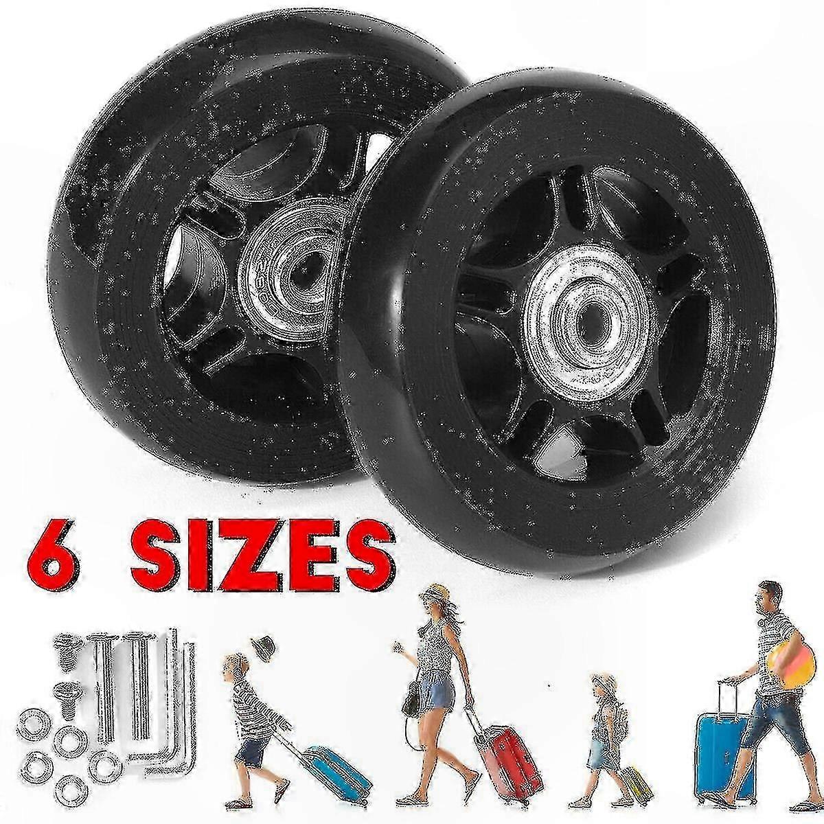 Ersatzrollensatz Für Koffer Und Trolleys – 45 X 18 Mm Gummirollen, Universelle Ersatzteile