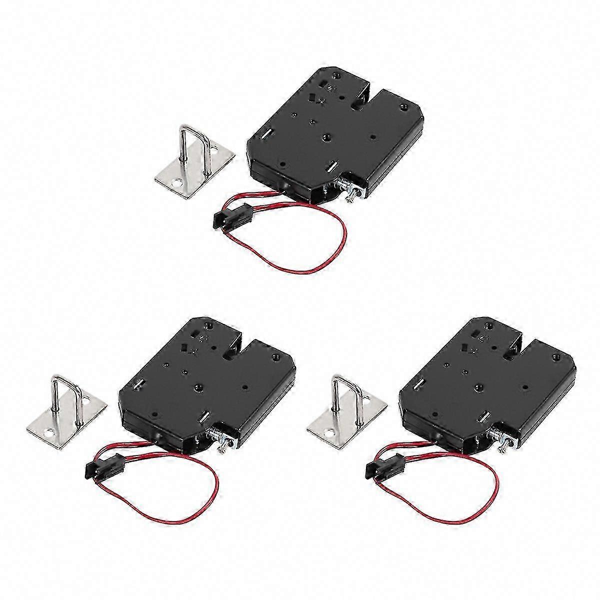 Elektromagnetisches Türschloss (12 V, 2 A, 150 Kg/330 Lb), Stromausfallsicherung, Zuverlässige Zutrittskontrolle, 3er-pack, Hohe Haltekraft