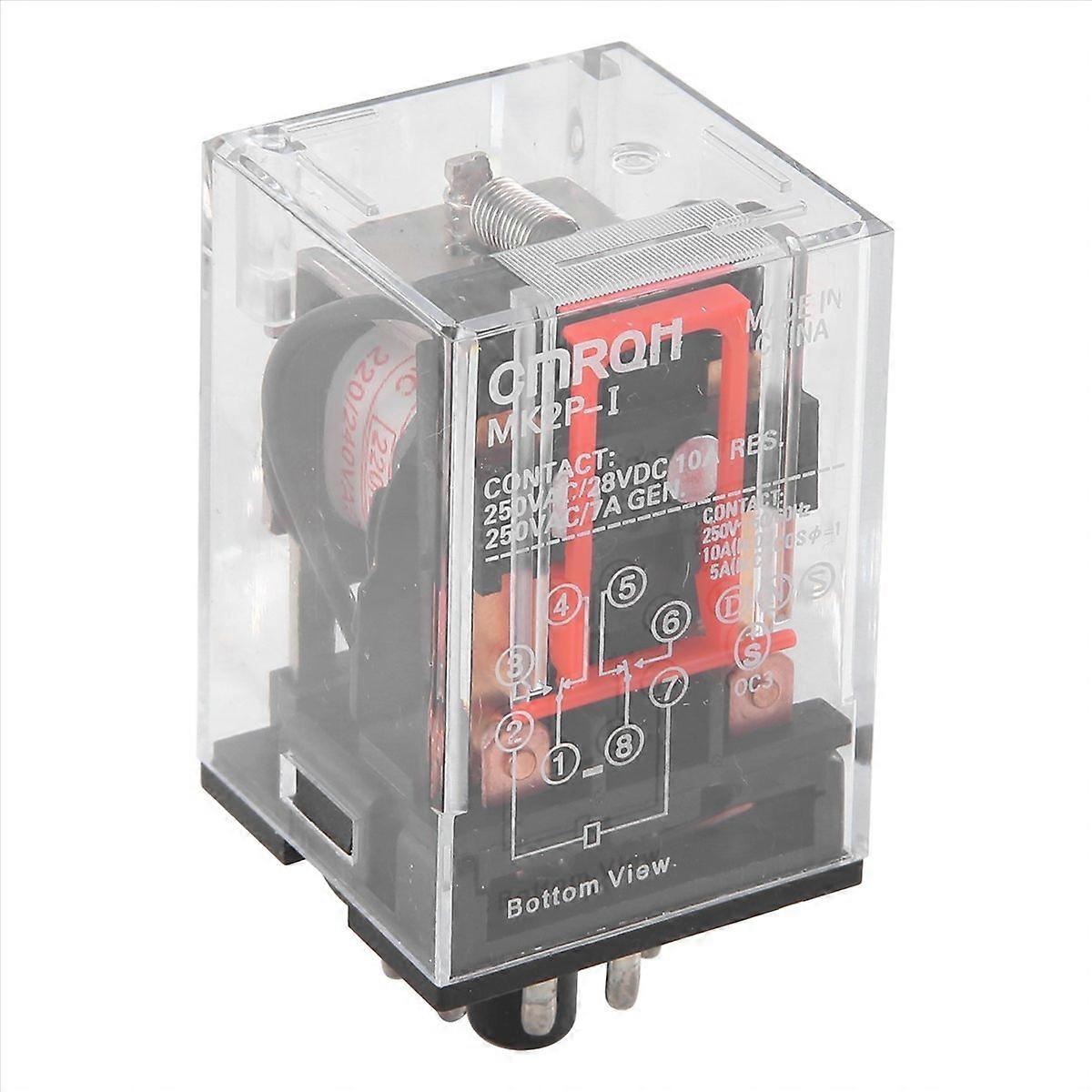 8-poliges Dpdt 2no 2nc Mk2p-1 Pcb-leistungsrelais, 220v/230v Ac-spule, Zuverlässiger Industrieschalter Für Elektrische Anwendungen.