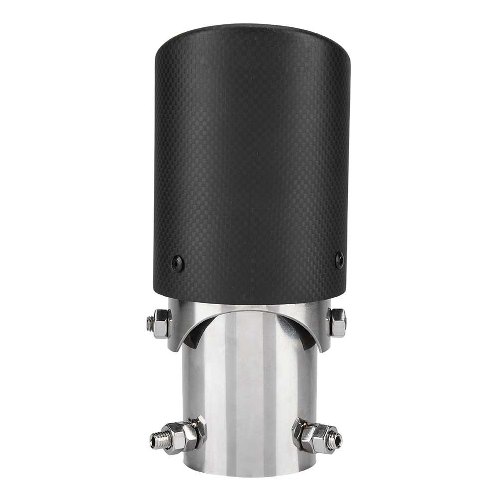 Verstellbares Auspuffendrohr In Carbonfaser-optik, Einzelausgang, 63–89 Mm