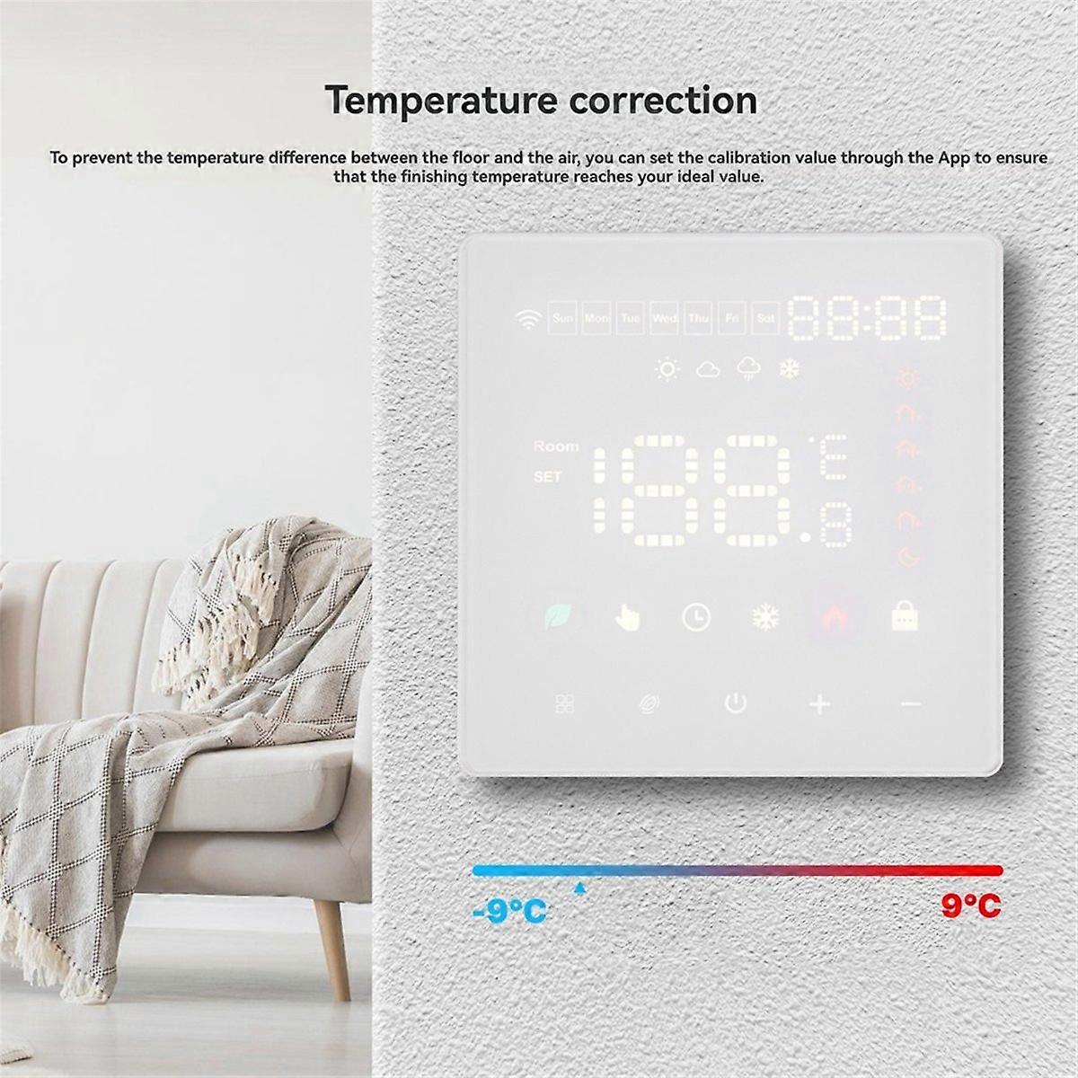Tuya Wifi Smart-thermostat Für Wasserbasierte Fußbodenheizung, Programmierbarer Temperaturregler, Kompatibel Mit Smart-home-systemen