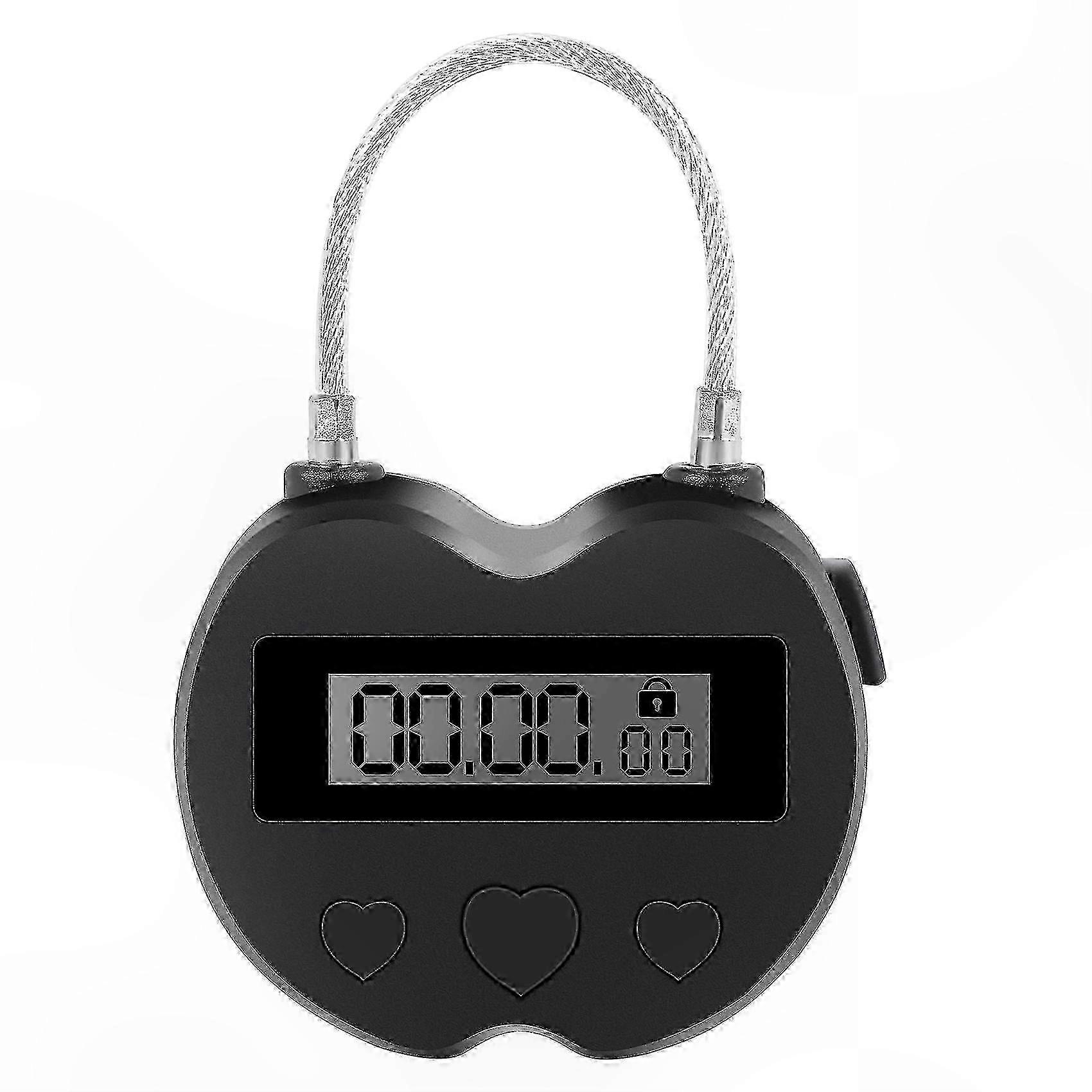 Tragbares, Wiederaufladbares Usb-vorhängeschloss Mit Programmierbarem Timer, Sicheres Reiseschloss, Einstellbare Timerfunktion, Integriertem Usb-ladeanschluss, Kompaktes Design Für Koffer Und Gepäck