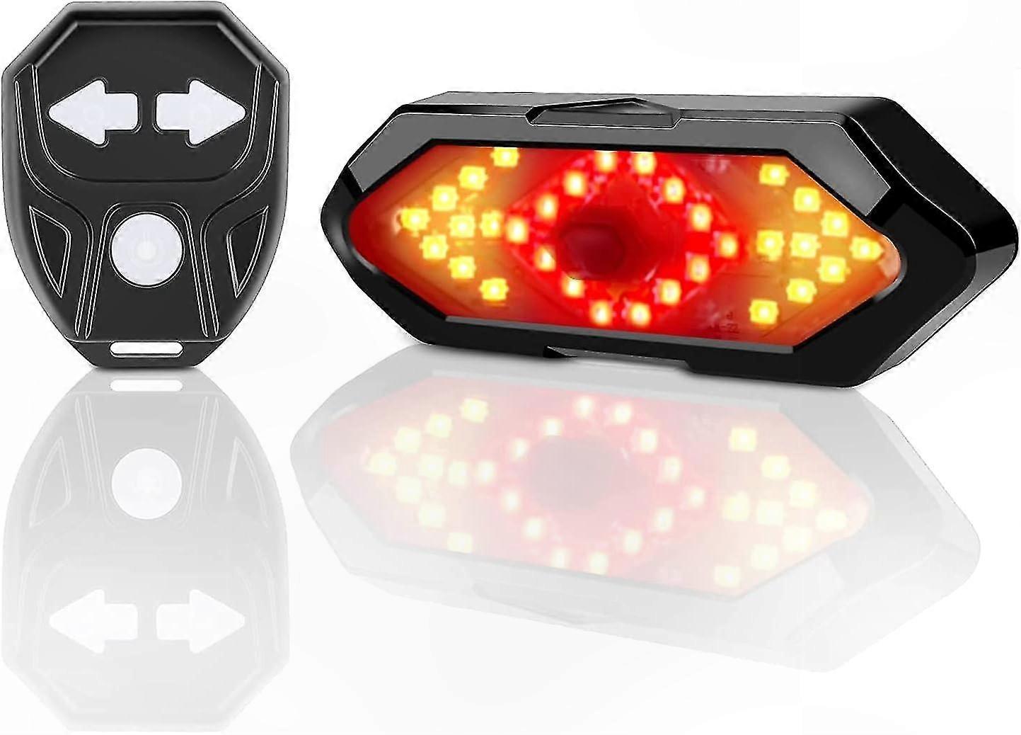 Kabelloses Fahrradlicht Mit Blinkern, Soundeffekten, 5 Beleuchtungsmodi, Usb-aufladung, Einfache Installation