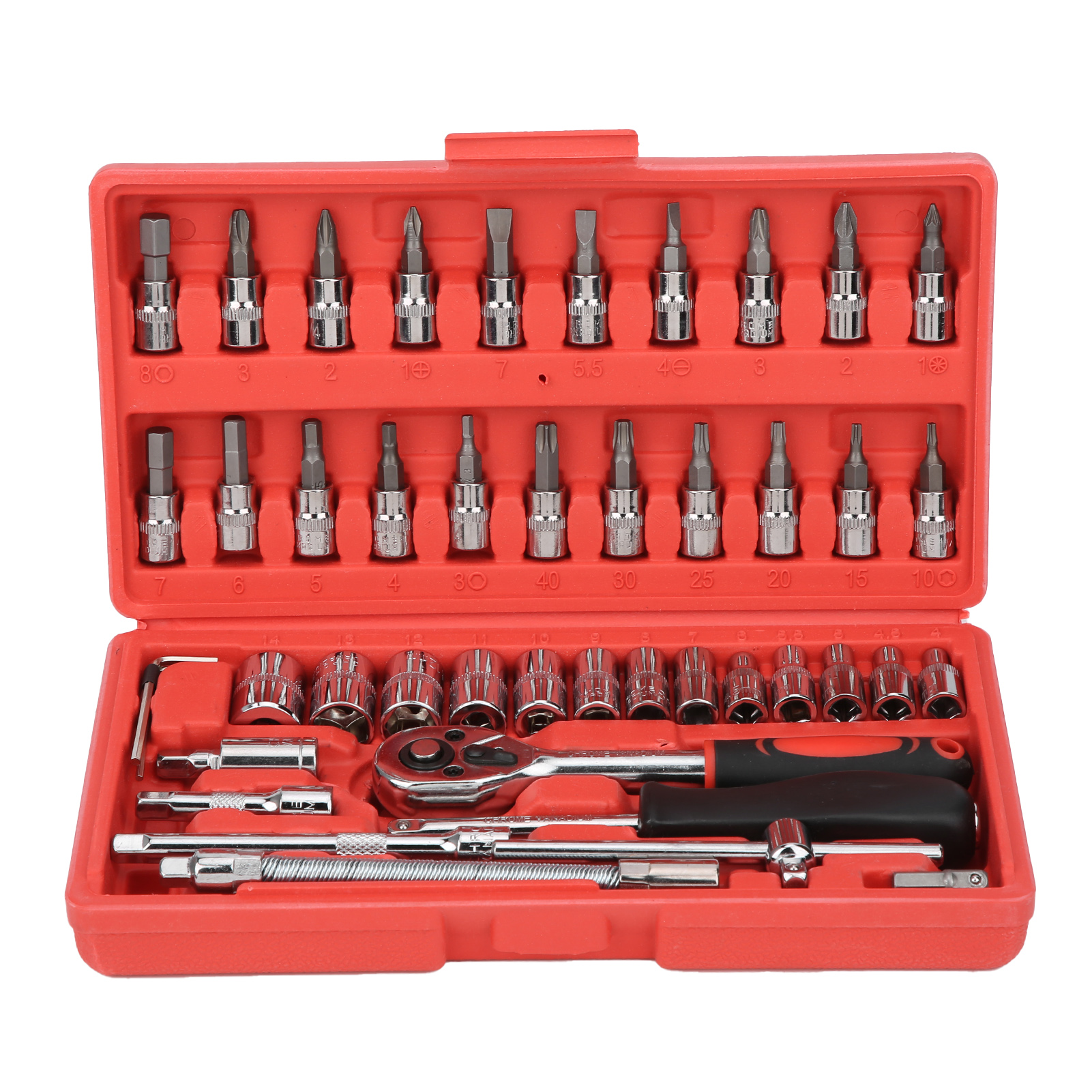 1/4"-schlagschrauber-steckschlüsselsatz Mit Ratschenschlüssel, Chrom-vanadium-stahl, Universal-handwerkzeug Für Autos