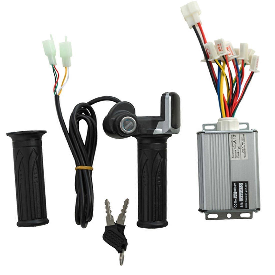 Drehgasgriff Und 48v 1000w Bürstenmotor-controller Für Elektrofahrräder, Komplettes Steuerungsset