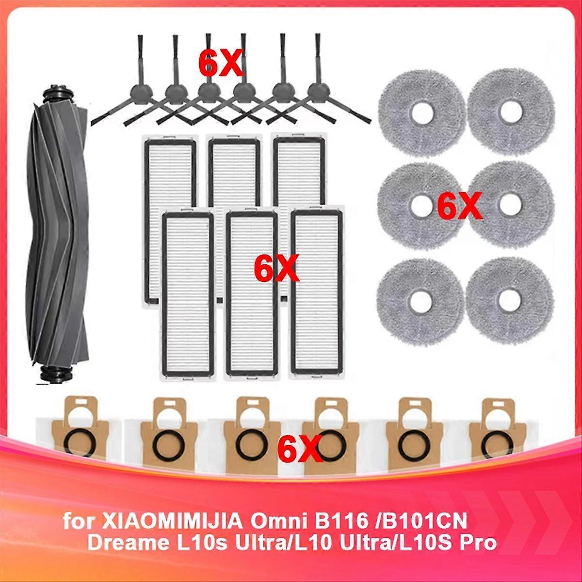 Hauptseitenbürste + Filter Für Omni B116 / B101cn, Ersatzteilset, Kompatible Ersatzteile, Effiziente Reinigung, Roboterwartung, Komplettset, Originalfarbe, Für Den Heimgebrauch.