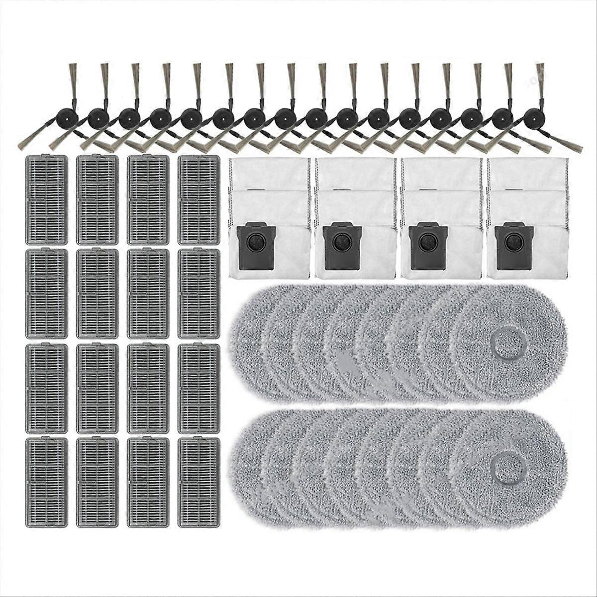 X40 Pro Hauptseitenbürste, Hepa-filter, Wischmopp Und Staubbeutel – Ersatzteilset Für Saugroboter, Kompatibles Reinigungszubehör, Einfacher Austausch, Komplettset