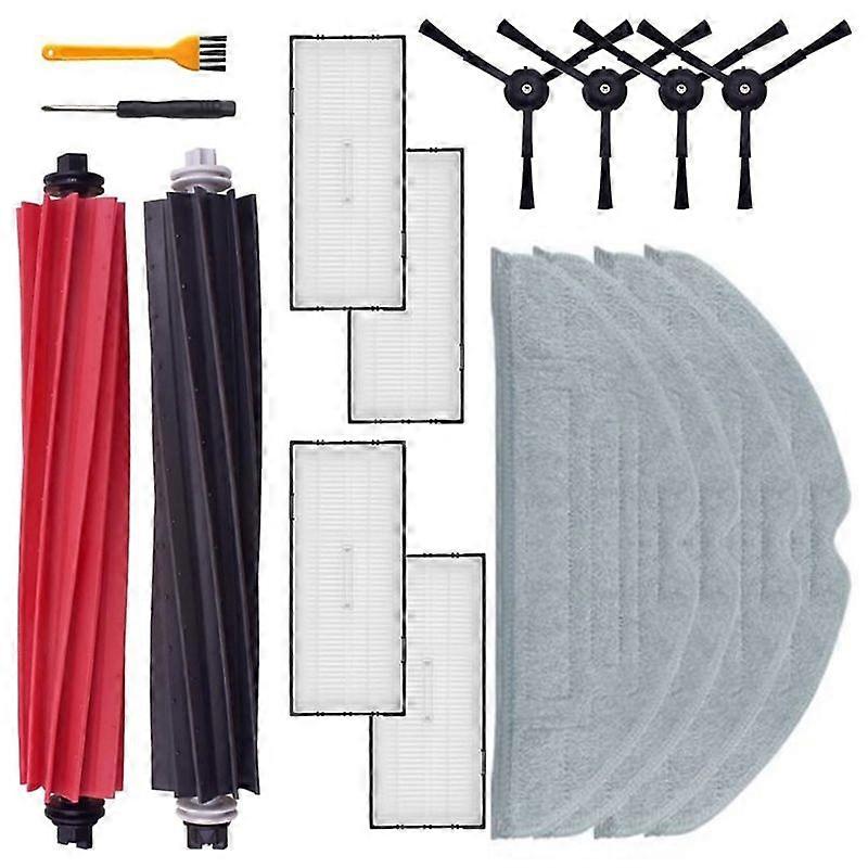 Hauptseitenbürste + Hepa-filter + Wischmopp, Zubehörset Für Saugroboter, Ersatzteile, 3-in-1, Effiziente Bodenreinigung, Komplettpaket, Kompatibel Mit Den Meisten Modellen, Einfache Wartung.