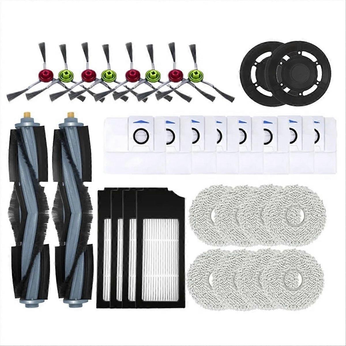 Hepa-staubbeutel + Hauptseitenbürste Für T10 / X1 Omni Roboter, Antiallergenfilter, Ersatzzubehör, Wartungsset, Dreame Kompatibel, Optimale Hygiene.