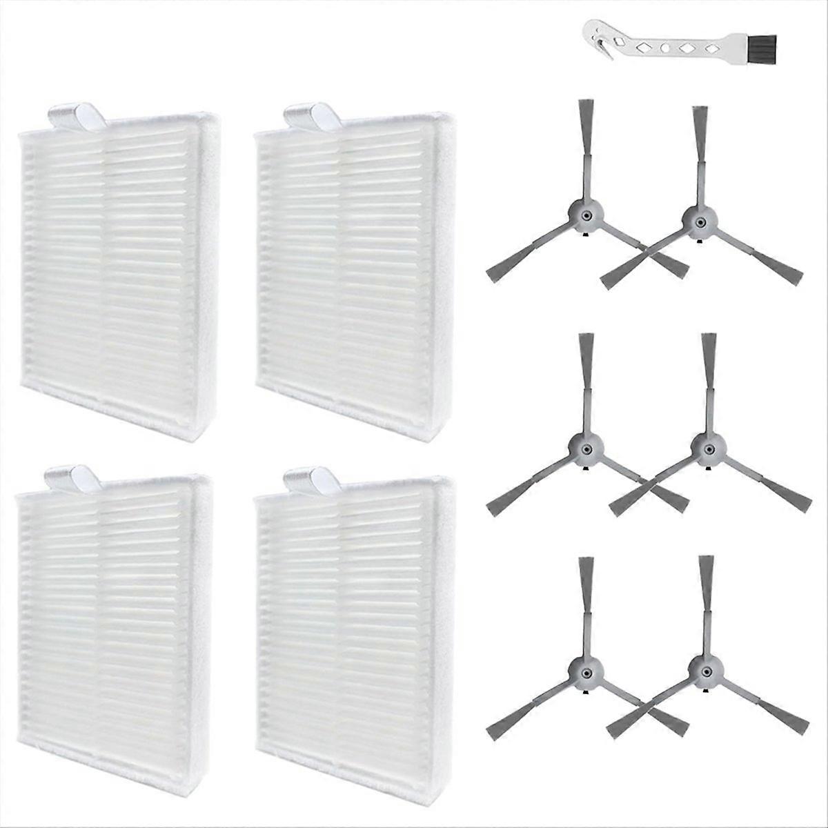 Set Mit 4 Ersatzseitenbürsten Für Den Clean L50 Saugroboter, Inklusive Hepa-filter, Kompatible Ersatzteile, Effektives Wartungszubehör Für Optimale Reinigung.