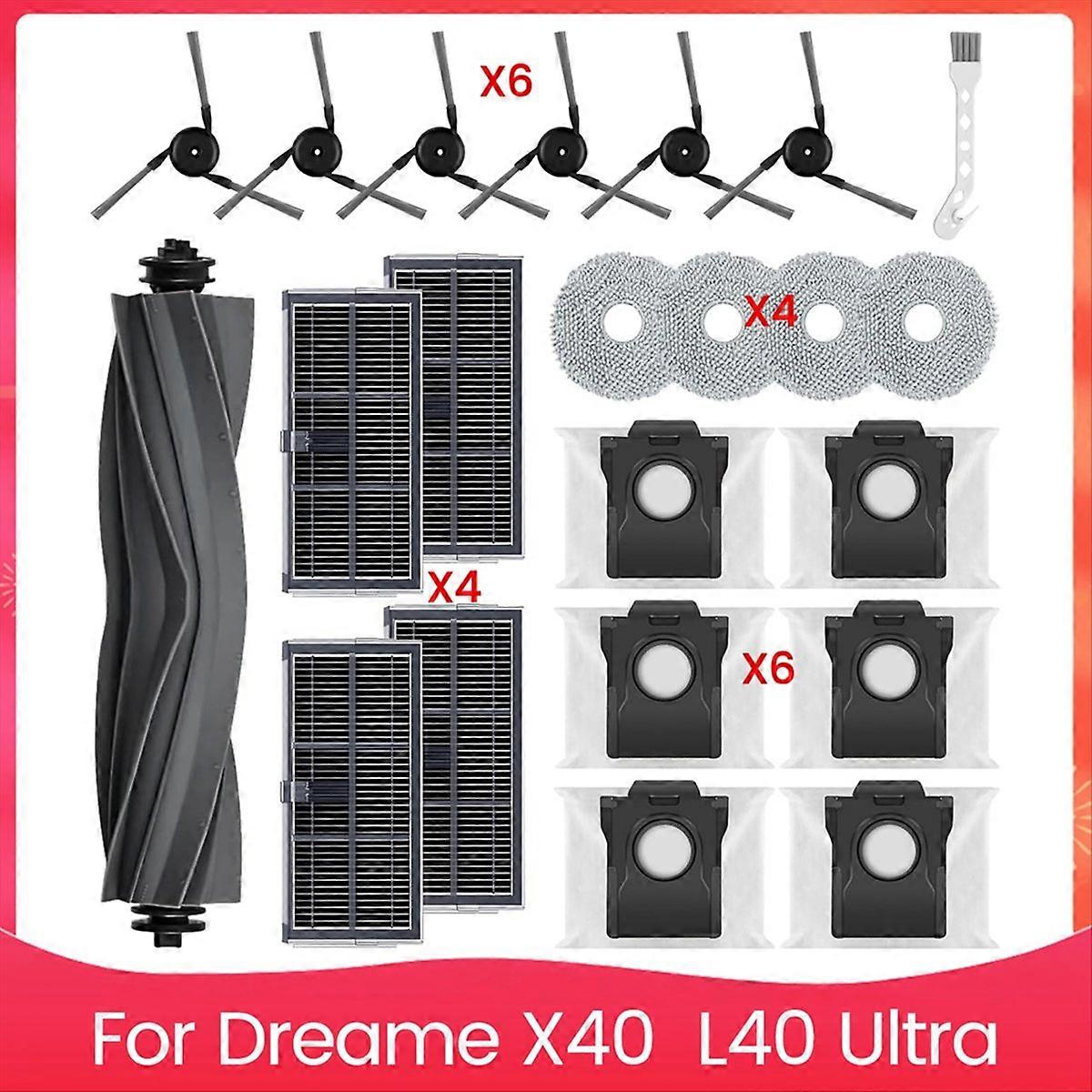 Komplettes Zubehörset Für Die Saugroboter X40 Und L40 Ultra, Multifunktionale Ersatzteile, Wartungsset Mit Bürsten Und Filtern, Kompatibel Mit Der L40/x40-serie