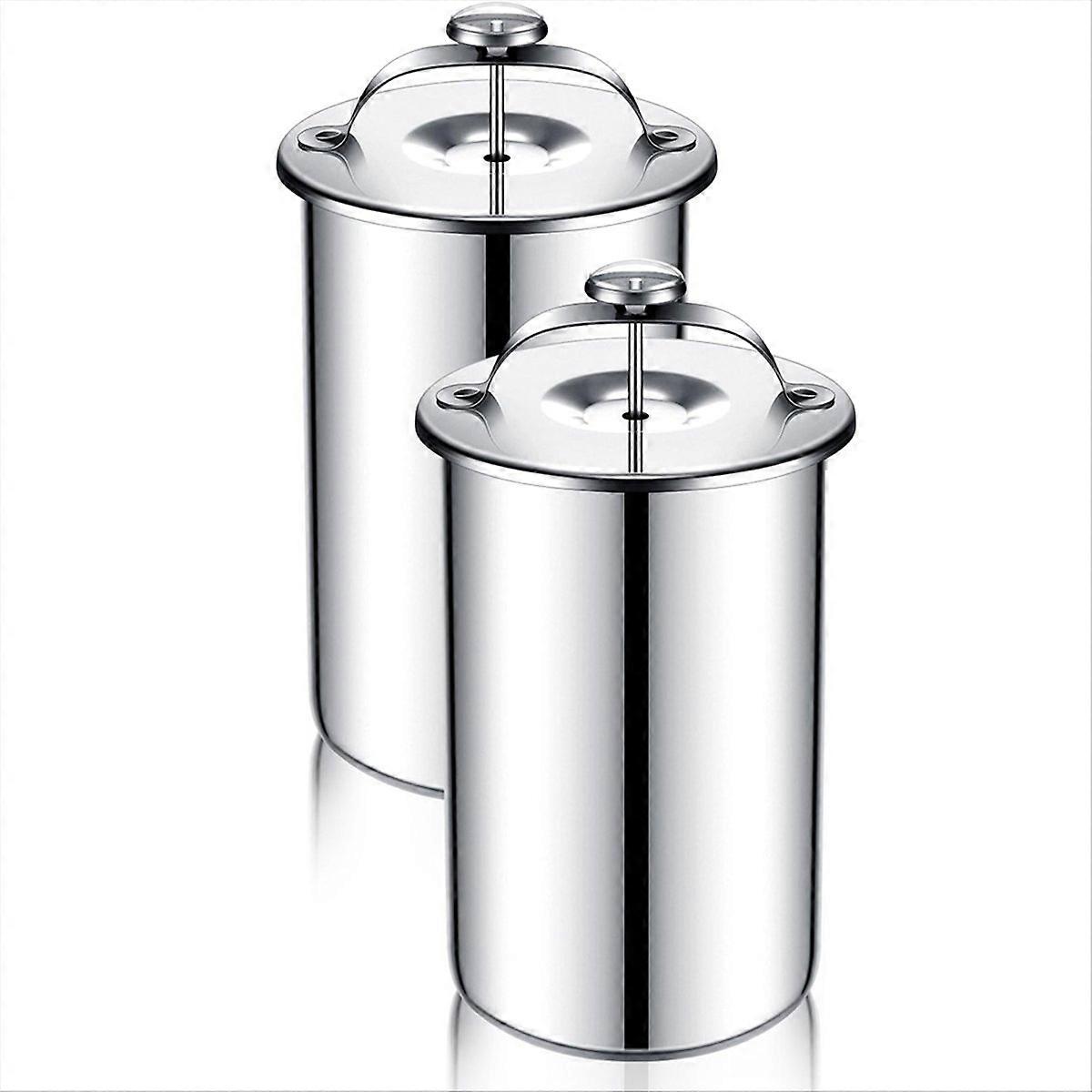 2-teilige Schinkenpresse Aus Edelstahl, Handwerkliche Fleischpresse, Wurstform Aus Stahl, Schinkenherstellungsset, Robustes Küchengerät, Set Mit 2 Formen.