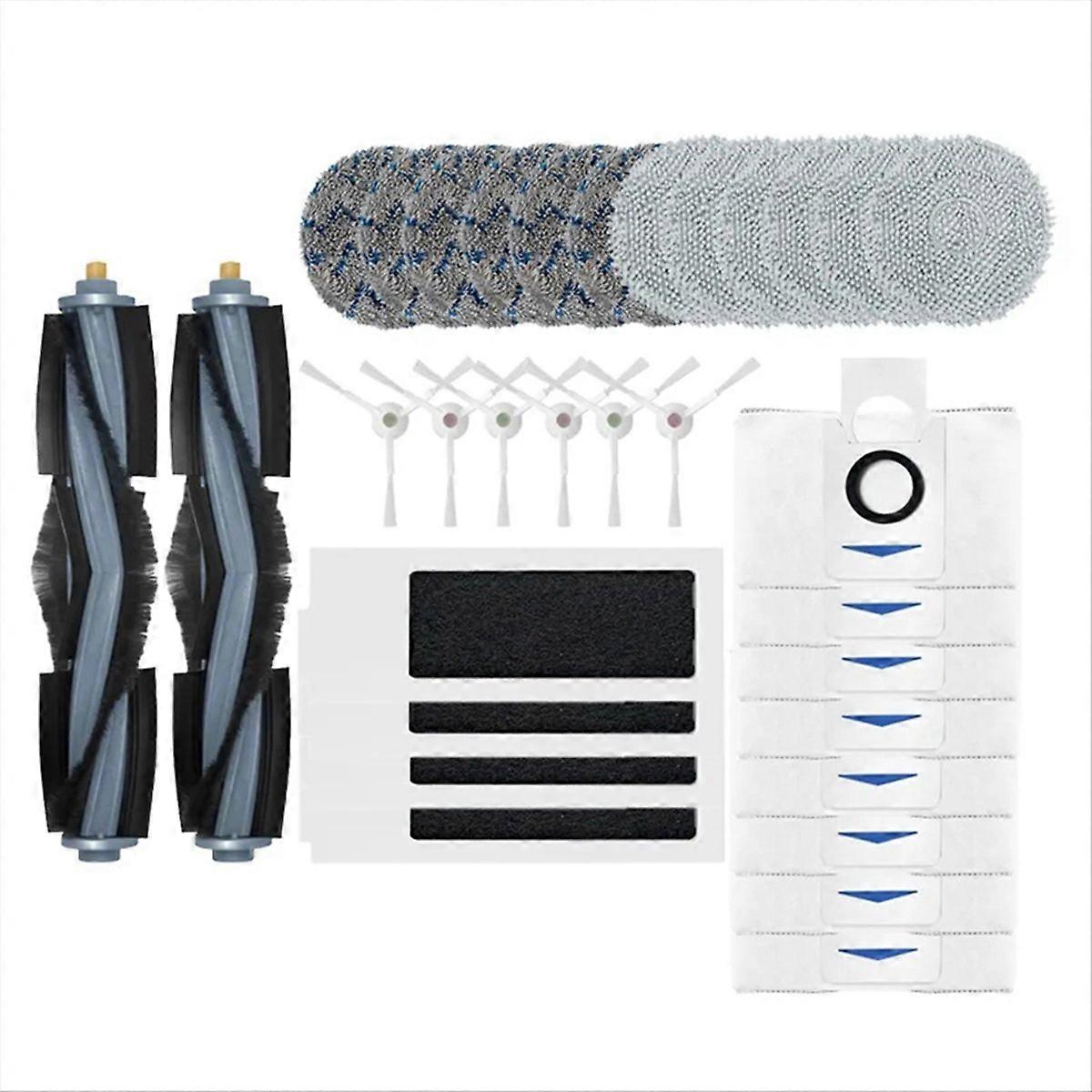 Set Mit 4 Seitenbürsten + Wischmopp + Hepa-filter + Staubbeuteln Für Saugroboter, Universelles Reinigungszubehör, Ersatzteilset Für Böden Und Teppiche