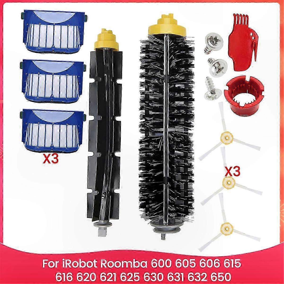 Ersatzteilset Für Saugroboter Der Serie 600, Modelle 605 606 615 616 620 621 625 630 631, Kompatibles Ersatzzubehör, Komplettes Set An Ersatzteilen.