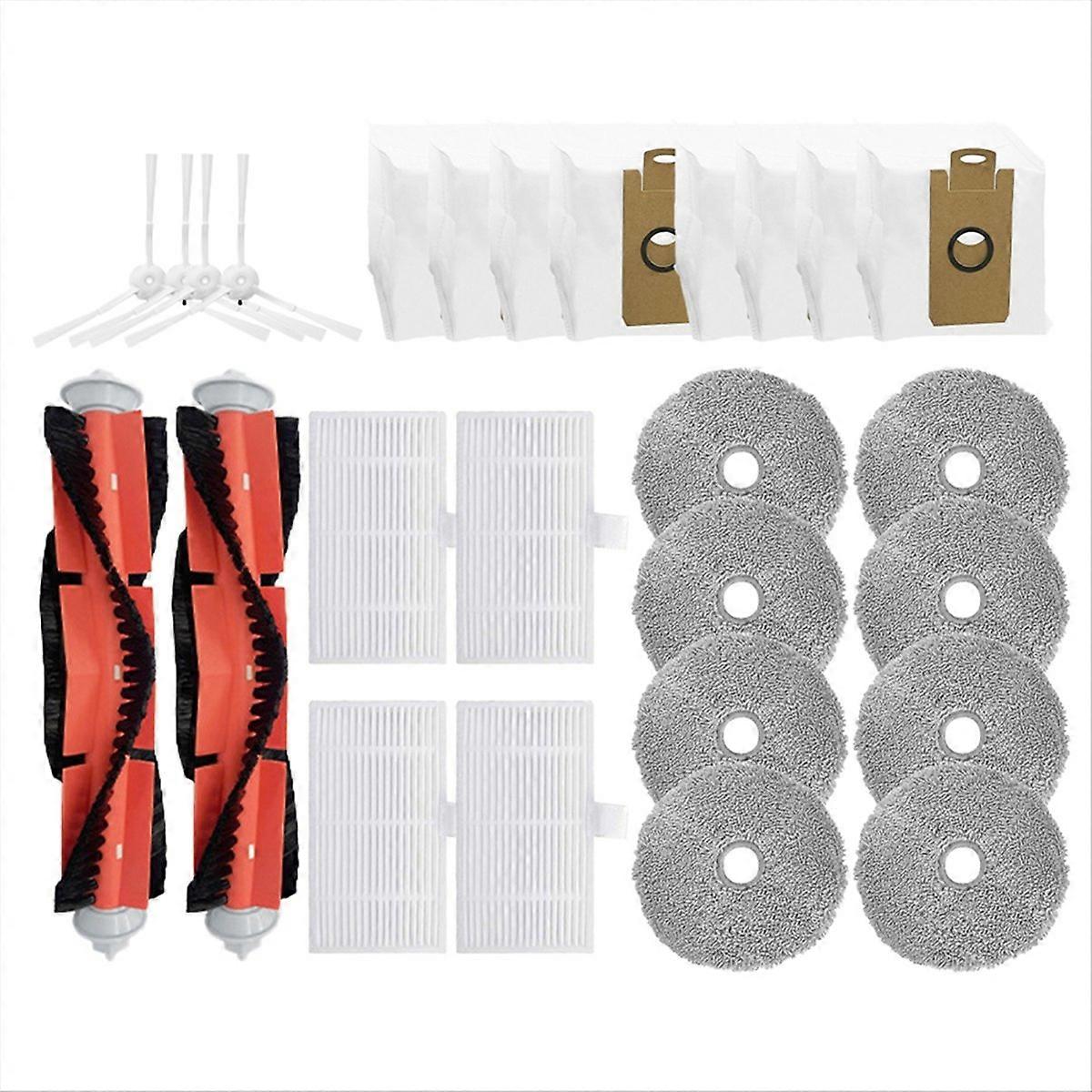 Ix10 Hauptseitenbürste, Ersatzfilter, Wischmopps Und Staubbeutel Für Inic, Komplettes Wartungsset, Kompatibles Reinigungszubehör, Langlebige Ersatzteile, 4-teiliges Set.