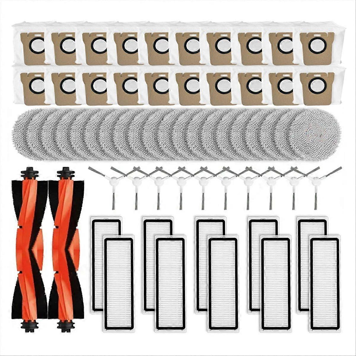 Zubehörset Für Saugroboter: Seitenbürste + Hepa-filter + Mikrofaser-mopp + Staubbeutel, Ersatzteile Für Saugroboter, Komplettreinigung, Multifunktionales Set.