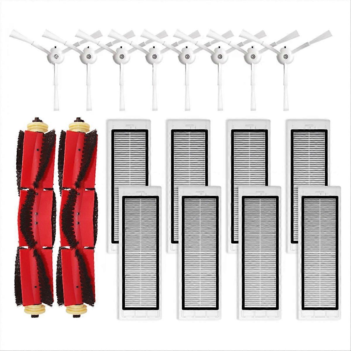 Set Mit 3 Seitenbürsten + Ersatzfiltern Für Saugroboter, Kompatible Ersatzteile, Reinigungszubehör, Einfacher Austausch, Komplettes Wartungspaket.