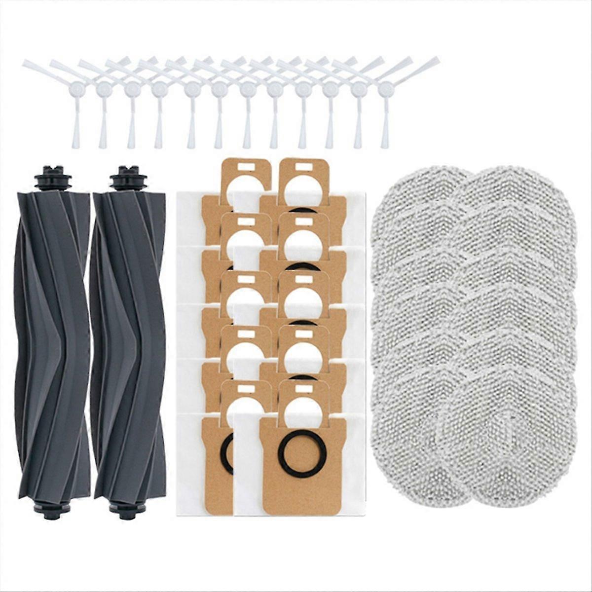 Gummiseitenbürste, Reinigungstuch Und Staubbeutel Für Saugroboter, Ersatzteilset, Mikrofasertuch, Effiziente Reinigung, Kompatibel Mit Den Meisten Automatischen Modellen.