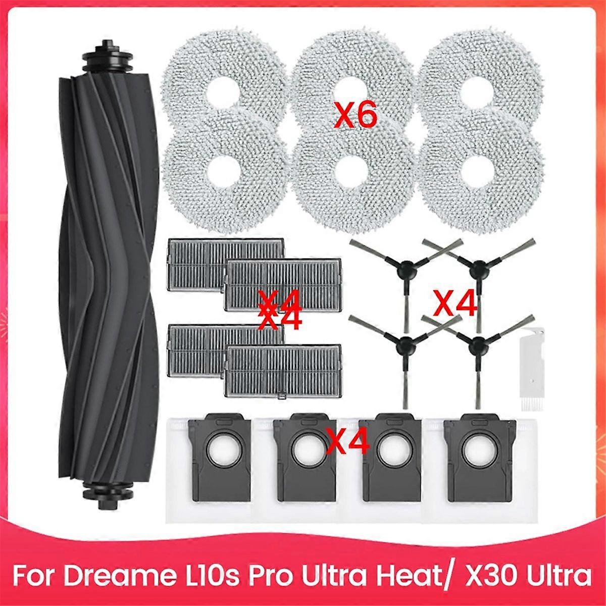 Seitenbürste + Filter Für L10s Pro Ultra Heat / X30 Ultra Roboter, Wartungsset, Kompatible Ersatzteile, Effiziente Reinigung, Langlebiges Ersatzteil.