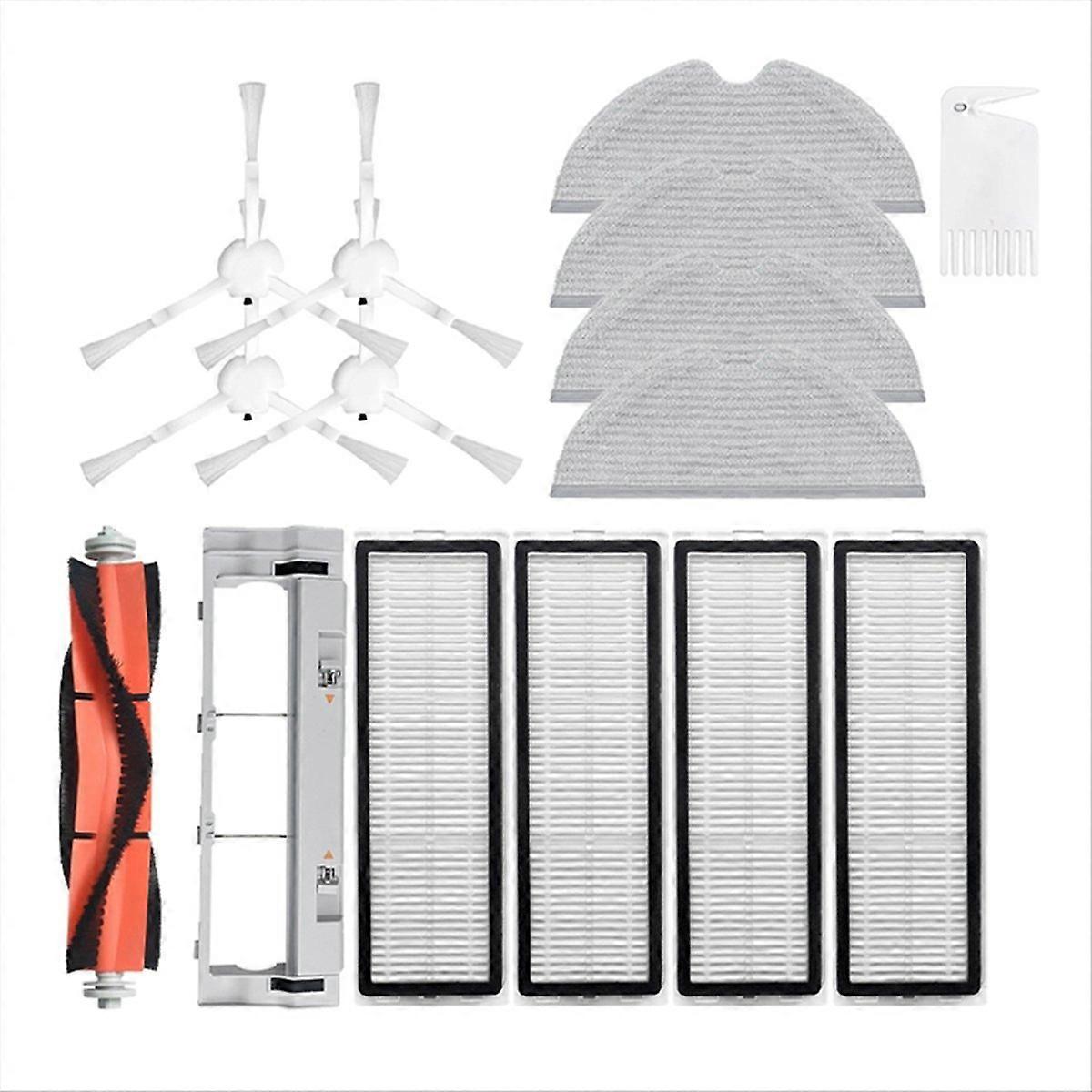 Set Mit 4 Zubehörteilen Für Saugroboter: Hepa-filter, Seitenbürste Und Mikrofaser-wischmopp, Kompatible Ersatzteile Für Die Automatische Reinigung