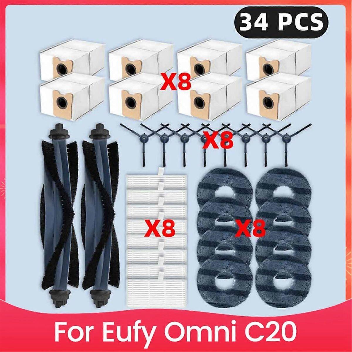 Hauptseitenbürste Als Ersatzteil Für Den Omni C20 Saugroboter, Kompatibles Ersatzteil, Effiziente Rotierende Bürste, Wartungsarm, Für Den Heimgebrauch, Langlebige Qualität.