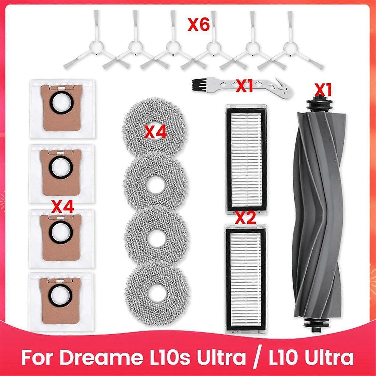 Hauptseitenbürste + Hepa-filter Für L10s Ultra / L10 Ultra, Ersatzteilset, Wartungszubehör, Kompatibler Saugroboter, Hohe Effizienz.