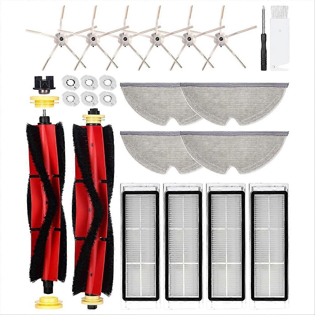 Set Mit 4 Staubsaugerbürsten, Hepa-filtern Und Ersatzmopp – Universell Kompatibles Zubehör, Komplettset Zur Reinigung Von Böden Und Teppichen