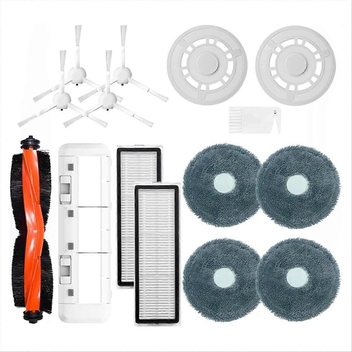 Set Mit 5 Seitenbürsten + Filtern + Wischmopps Für Saugroboter, Ersatzbürsten, Reinigungszubehör, Kompatibel Mit Saugrobotern, Für Hartböden Und Teppiche