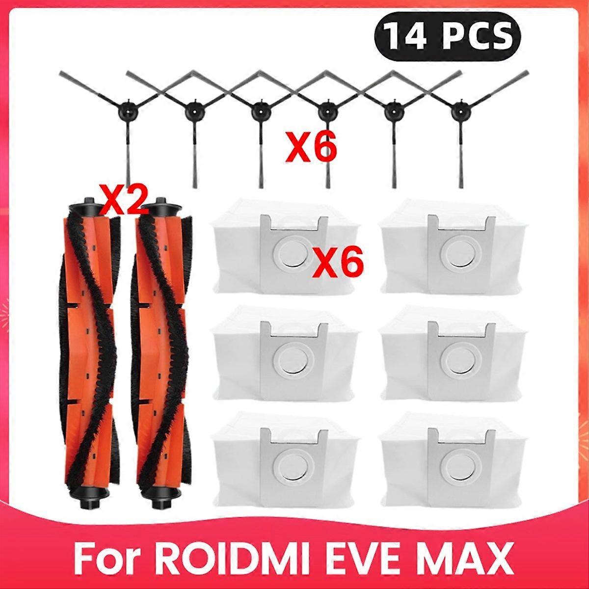 Set Mit 3 Seitenbürsten Und Staubbeutel Für Den Eve Max Saugroboter, Kompatible Ersatzteile, Effizientes Zubehör