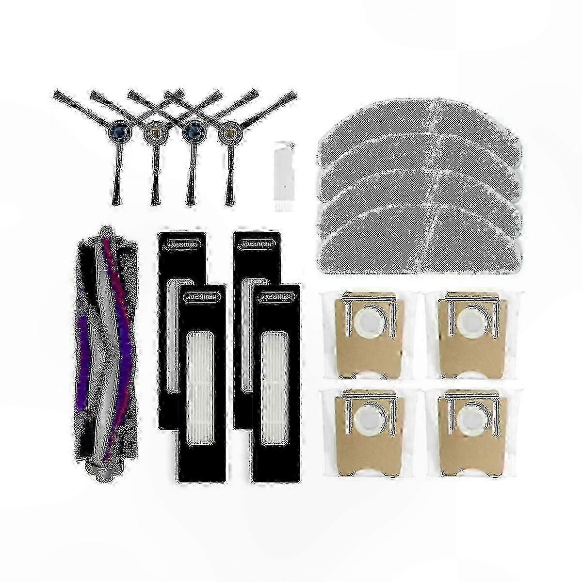 Ersatzteile Für Saugroboter S8/s8+ – Hauptbürste, Hepa-filter, Wischmopp, Staubbeutel, Seitenbürsten – Kompatibel Mit Szrh Av-modellen