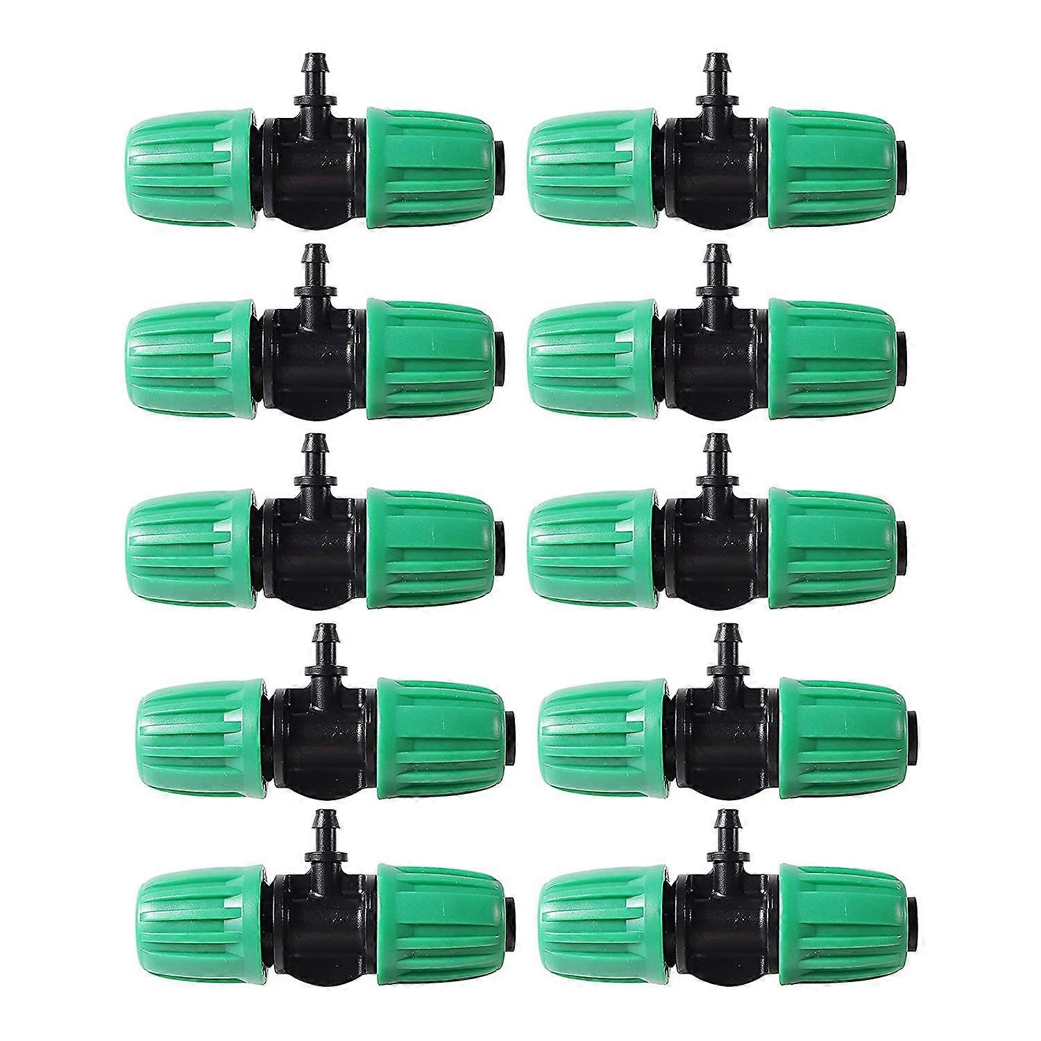 1/2 Zoll T-stück Mit Widerhaken Für Bewässerungsschläuche, 10er-packung, Kompatibel Mit Schläuchen Mit 13 Mm/4 Mm Innendurchmesser, Gartenarmatur, Robuster Abzweigadapter.