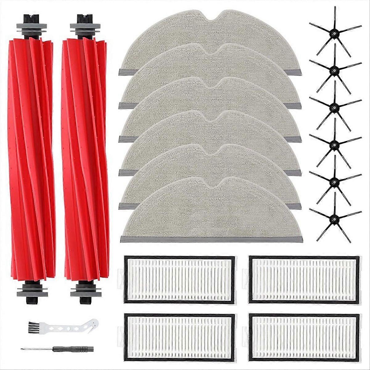 Hauptseitenbürste + Hepa-filter Für Saugroboter, Ersatzteile, Kompatibel Mit Den Meisten Modellen, Effiziente Reinigung, 3er-pack, Für Den Heimgebrauch, Einfacher Austausch.