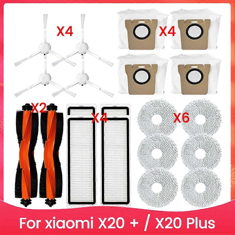 Hauptseitenbürste + Ersatzteile Für Den X20 Saugroboter, Ersatzteilset, Kompatible Ersatzrotationsbürste, Effiziente Bodenreinigung.