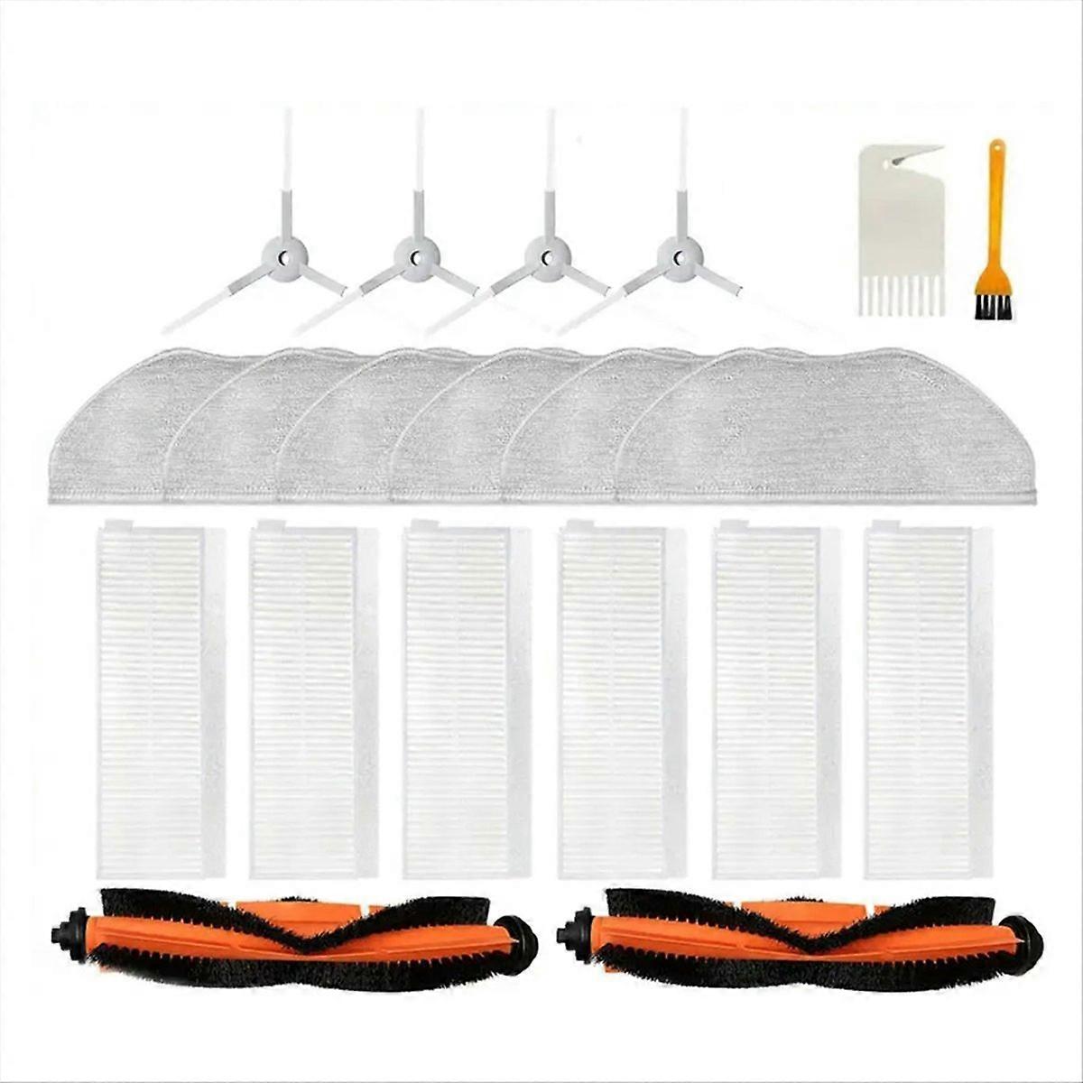 Set Aus 3 Seitenbürsten + Hepa-filter + Wischmopp Für Den Saugroboter V3 Max, Modell V-rvclm27b, Kompatible Ersatzteile, Effizientes Und Langlebiges Reinigungszubehör.