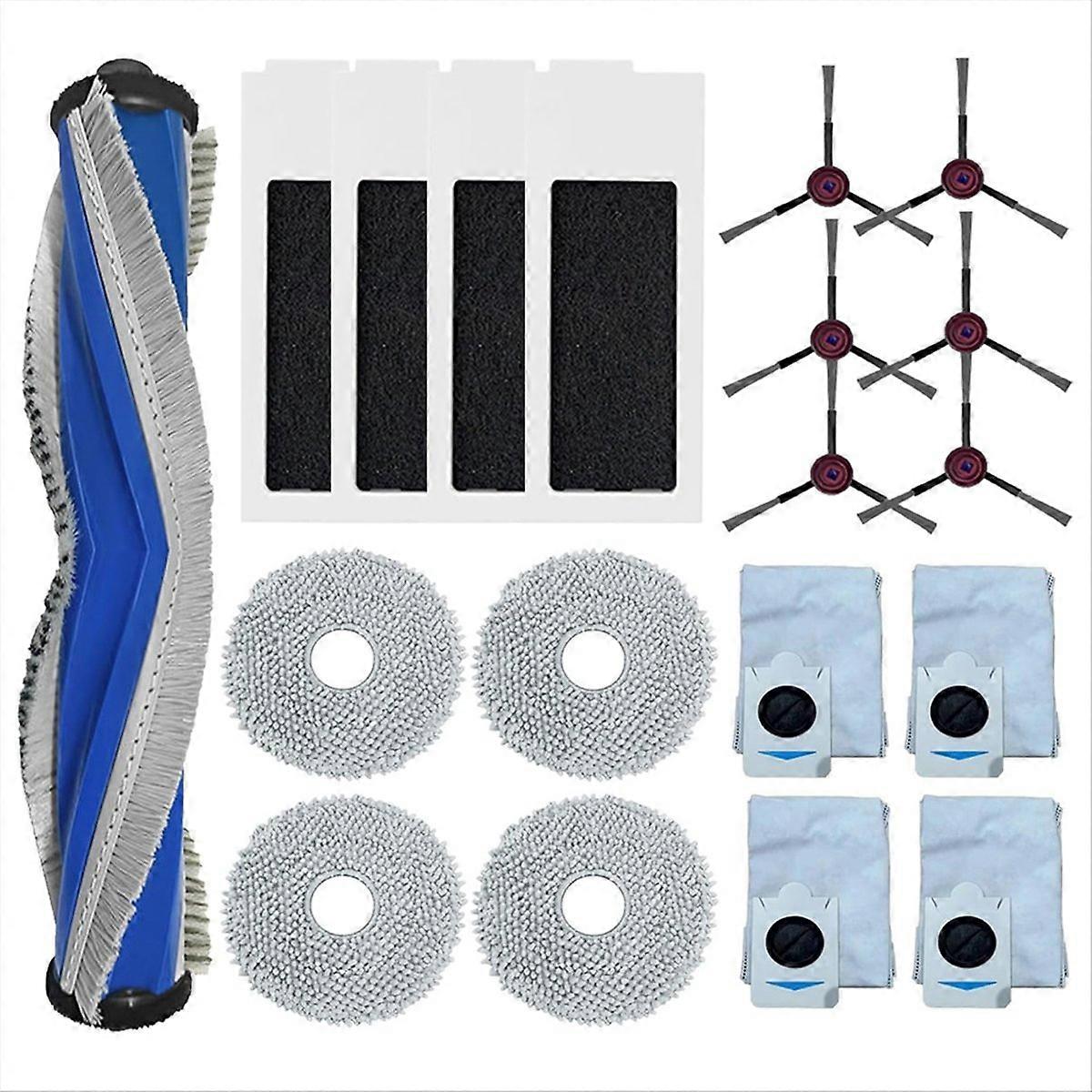T30s Set: Seitenbürste + Hepa-filter + Wischmopp + Staubbeutel, Wartungsset Für Saugroboter, Kompatibles Ersatzzubehör, Effiziente Reinigung, 4-teilig